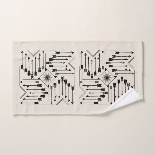 Boho Arrows en Sun V12 Sq ID748 Bad Handdoek (Handdoek)