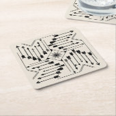 Boho Arrows en Sun V12 Sq ID748 Kartonnen Onderzetters (Schuin)