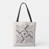 Boho Arrows en Sun V12 Sq ID748 Tote Bag (Achterkant)