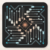 Boho Arrows en Sun V1 ID748 Kartonnen Onderzetters (Voorkant)