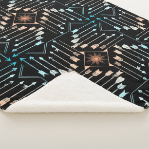 Boho Arrows en Sun V1 ID748 Sherpa Deken