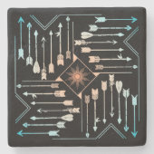 Boho Arrows en Sun V1 ID748 Stenen Onderzetter (Voorkant)