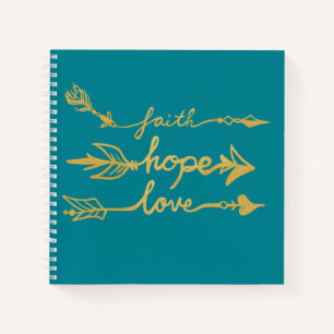 Boho Arrows Faith, Hope, Love Notitieboek