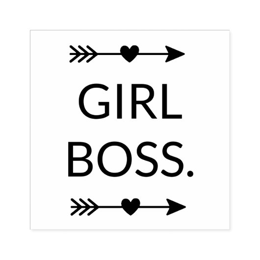 Boho Arrows Girl Boss Rubberstempel (Afrduk)