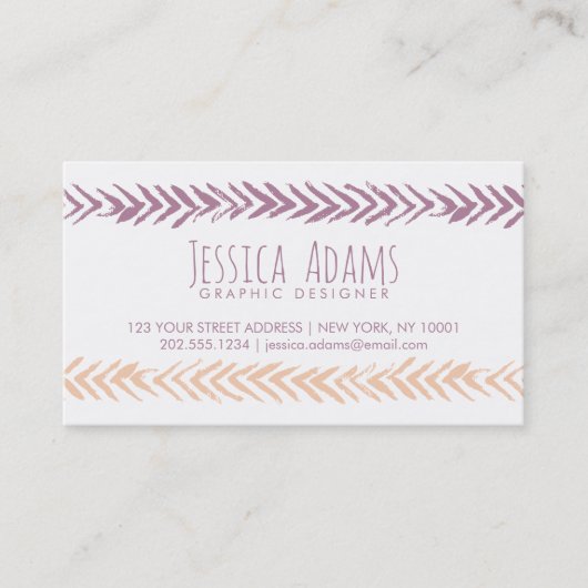 Boho Arrows Visitekaartje (Voorkant)