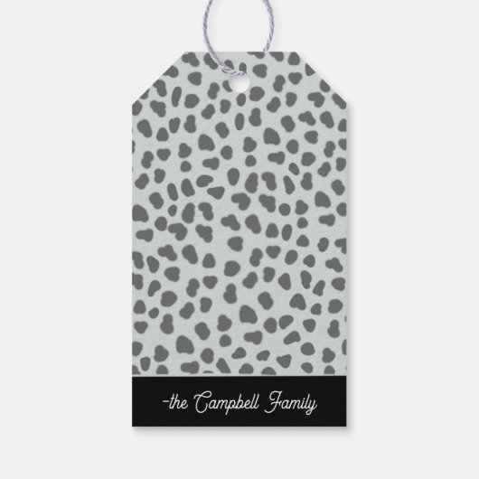 Boho Art Deco Modern Chic Leopard Cadeaulabel (Achterkant)