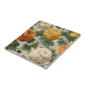 Boho Art Deco Ranunculus Tiles For Artful Floors Tegeltje (Zijkant)