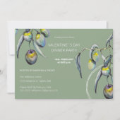 Boho Art Dinner Party Waterverf Olijftak Feestdagenkaart (Voorkant)