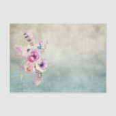 Boho Art Feathers en Flowers - Ontkoppeling Tissuepapier (Voorkant)