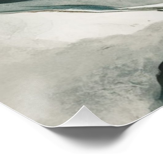 boho art Minimalistisch landschap bergen Perfect Poster (Hoek)