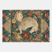 Boho Art Nouveau Floral Unicorn Inpakpapier Vel (Voorkant)