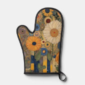 Boho Art Nouveau Goud Garden Madelief Naam op maat Ovenwant (Voorkant)