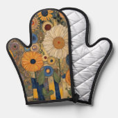 Boho Art Nouveau Goud Garden Madelief Naam op maat Ovenwant (Voorkant / Achterkant)