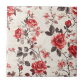 Boho Art Nouveau Roos Tegels voor woonruimtes Tegeltje (Voorkant)