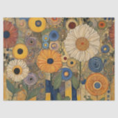 Boho Art Nouveau Wildflower Garden Tissuepapier (Voorkant)