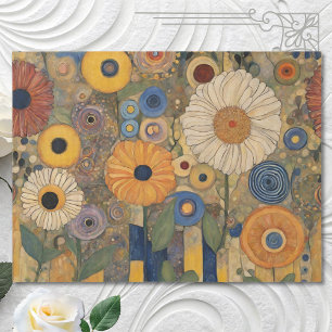 Boho Art Nouveau Wildflower Garden Tissuepapier