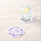 Boho art paars kartonnen onderzetters (Insitu)