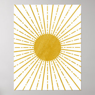 Boho Art Poster, Boho Wall Art, Sun Wall Art Poster
