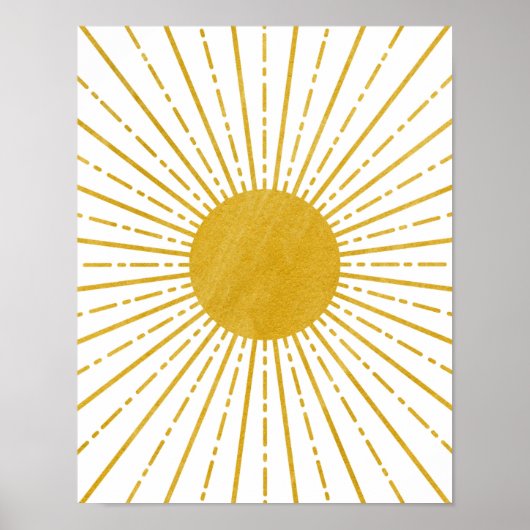 Boho Art Poster, Boho Wall Art, Sun Wall Art Poster (Voorkant)
