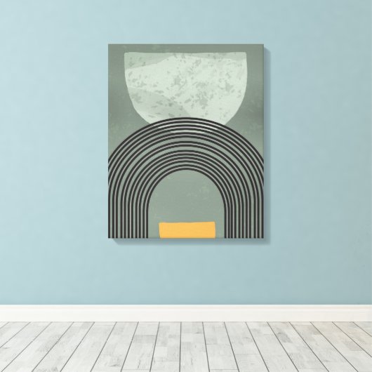 Boho art regenboog canvas afdruk (Insitu (Houten vloer))