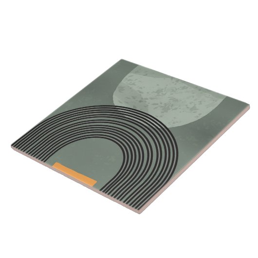 Boho art regenboog tegeltje (Zijkant)