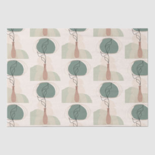 Boho Art Style Modern Vase Plant Tissuepapier