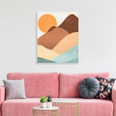 Boho art Sunset Canvas Afdruk (Insitu (Woonkamer))