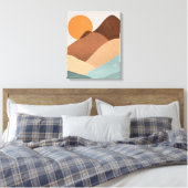 Boho art Sunset Canvas Afdruk (Insitu (Slaapkamer))