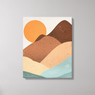 Boho art Sunset Canvas Afdruk