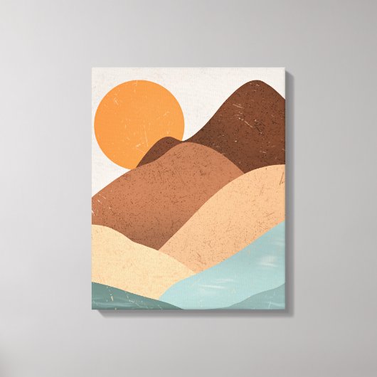 Boho art Sunset Canvas Afdruk (Voorkant)