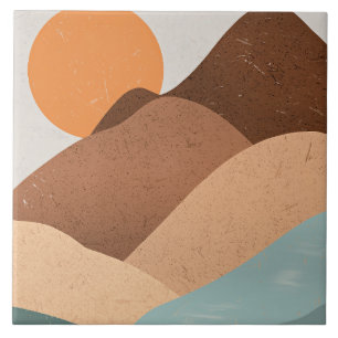 Boho art Sunset Tegeltje