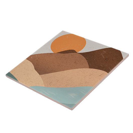 Boho art Sunset Tegeltje (Zijkant)