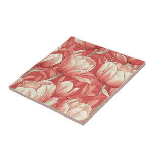 Boho Art Tulp Keramische Tegels Voor een Gezellig  Tegeltje
