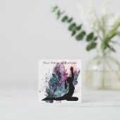 Boho Artful Yoga Meditation Sacred Geometry Vierkante Visitekaartje (Staand voorkant)