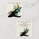 Boho Artful Yoga Tree of Life Sacred Geometry Vierkante Visitekaartje (Voorkant / Achterkant)