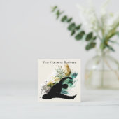 Boho Artful Yoga Tree of Life Sacred Geometry Vierkante Visitekaartje (Staand voorkant)