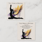 Boho Artful Yoga Vesica Pisces Sacred Geometry Vierkante Visitekaartje (Voorkant / Achterkant)