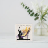 Boho Artful Yoga Vesica Pisces Sacred Geometry Vierkante Visitekaartje (Staand voorkant)