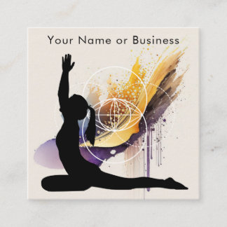 Boho Artful Yoga Vesica Pisces Sacred Geometry Vierkante Visitekaartje