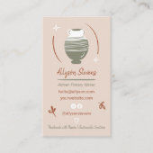 Boho Artisan Pottery Maker Crafts foto qr code Visitekaartje (Voorkant)
