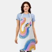 Boho Artistic Abstract Paint Strokes Schort (Gedragen)