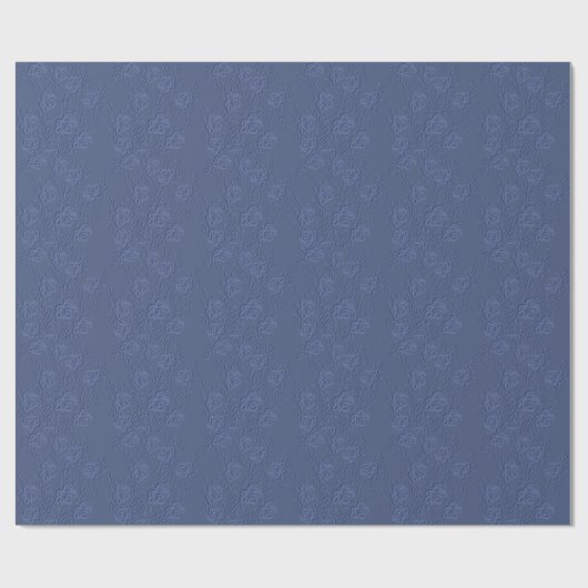 Boho  Artistic Blue Flowers Cadeaupapier (Vlak)