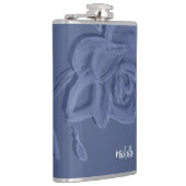 Boho  Artistic Blue Flowers Heupfles (Rechts)