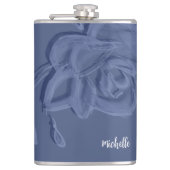 Boho Artistic Blue Flowers Heupfles (Voorkant)