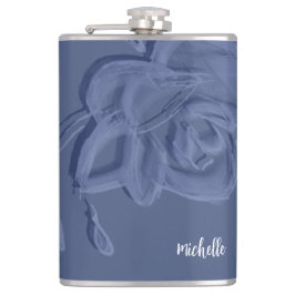 Boho  Artistic Blue Flowers Heupfles