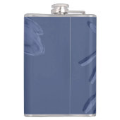 Boho  Artistic Blue Flowers Heupfles (Achterkant)