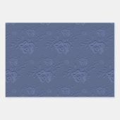 Boho Artistic Blue Flowers Inpakpapier Vel (Voorkant 2)