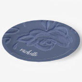 Boho  Artistic Blue Flowers Papieren Bordje (Gekanteld)