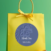 Boho  Artistic Blue Flowers Ronde Sticker