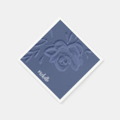 Boho  Artistic Blue Flowers Servet (Hoek)